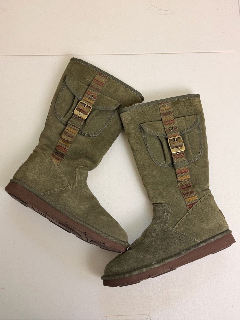 UGG Australia Retro Cargo Women’s Boots size 7 Olive Green